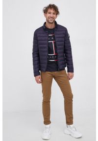 TOMMY HILFIGER - Tommy Hilfiger Longsleeve bawełniany kolor granatowy z nadrukiem. Okazja: na co dzień. Kolor: niebieski. Materiał: bawełna. Długość rękawa: długi rękaw. Wzór: nadruk. Styl: casual #2