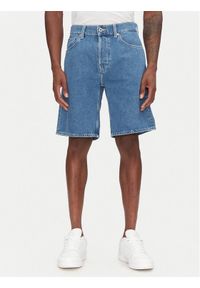 Pepe Jeans Szorty jeansowe PM801176 Niebieski Loose Fit. Kolor: niebieski. Materiał: bawełna
