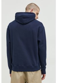 Tommy Jeans bluza bawełniana męska kolor granatowy z kapturem z aplikacją. Typ kołnierza: kaptur. Kolor: niebieski. Materiał: bawełna. Wzór: aplikacja #4