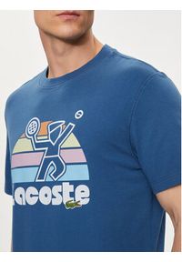 Lacoste T-Shirt TH8567 Granatowy Regular Fit. Kolor: niebieski. Materiał: bawełna #2