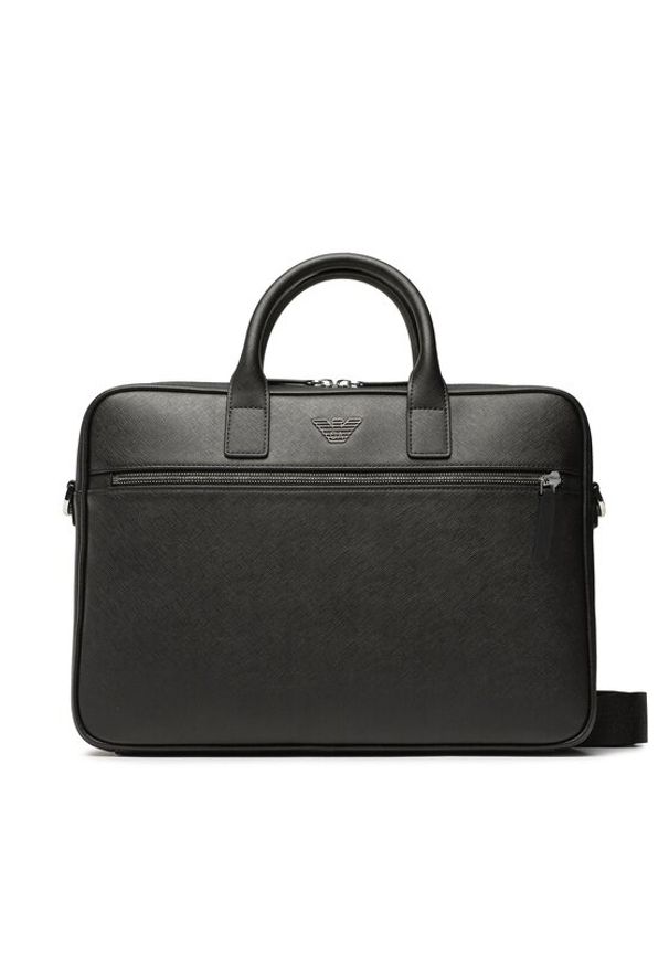 Emporio Armani Torba na laptopa Y4P119 Y138E 81072 Czarny. Kolor: czarny. Materiał: skóra