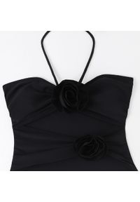 Intica - Strój kąpielowy z kwiatami 3D regulowane ramiączka lato Richarda. Kolor: biały. Materiał: materiał. Długość: długie. Wzór: kwiaty #6