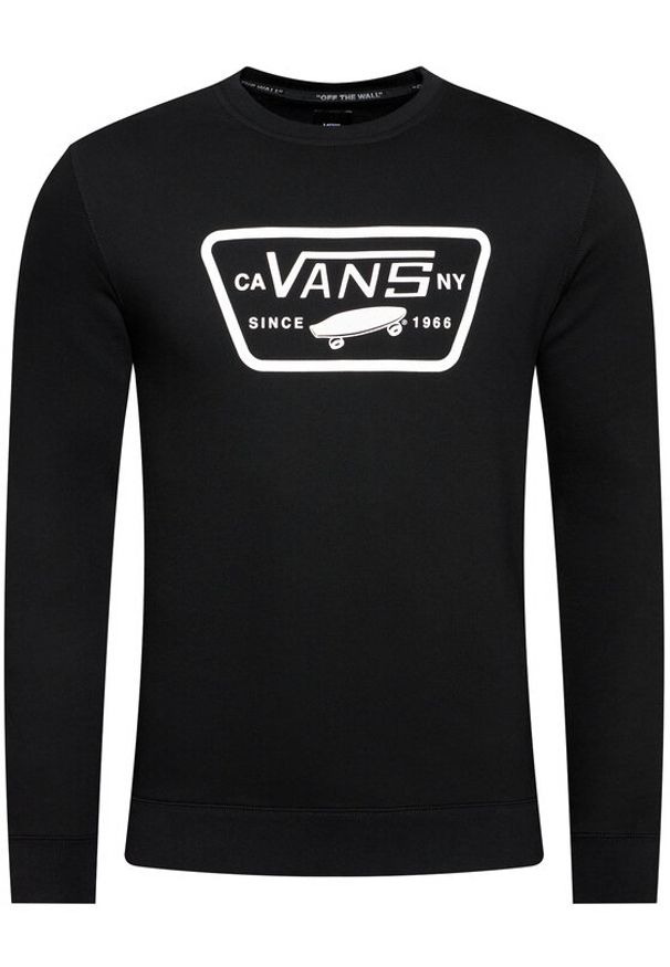 Vans Bluza Full Patch Crew II VN0A45CI Czarny Regular Fit. Kolor: czarny. Materiał: bawełna