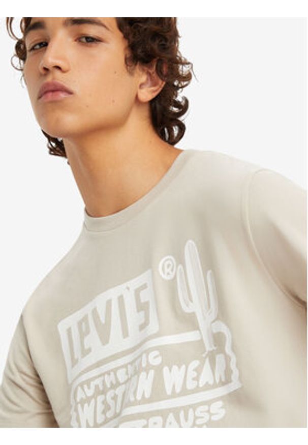 Levi's® T-Shirt Graphic 22491-1490 Beżowy Standard Fit. Kolor: beżowy. Materiał: bawełna