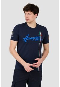 Aeronautica Militare - AERONAUTICA MILITARE Granatowy t-shirt Short Sleeve. Kolor: niebieski #1