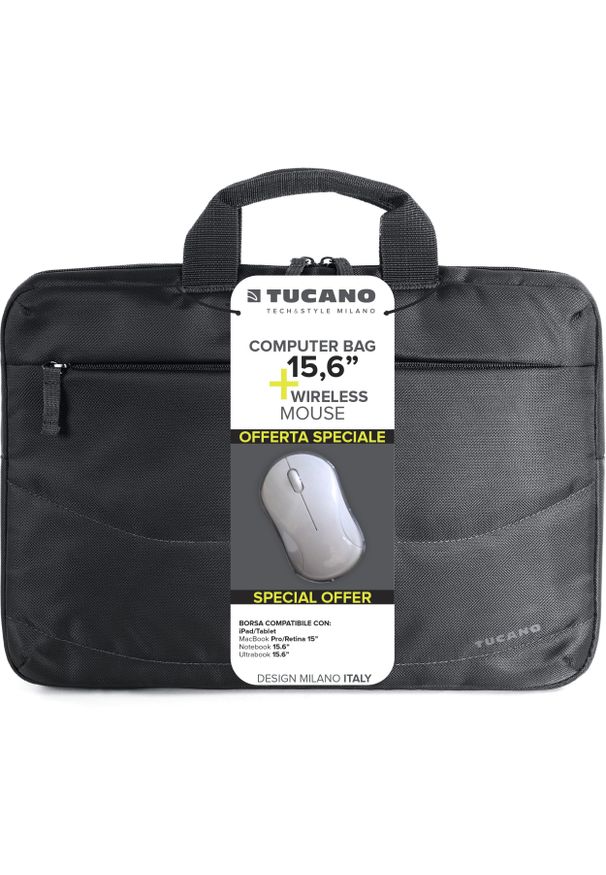 TUCANO - Tucano Borsa Idea 15.6" computer bag + mouse, black
