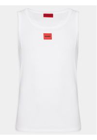 Hugo Tank top Edge 50515657 Biały Regular Fit. Kolor: biały. Materiał: bawełna