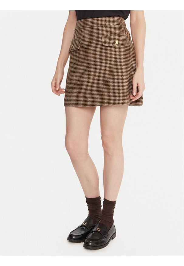 Barbour Spódnica mini Sophia LSK0130MI11 Brązowy Regular Fit. Kolor: brązowy. Materiał: bawełna