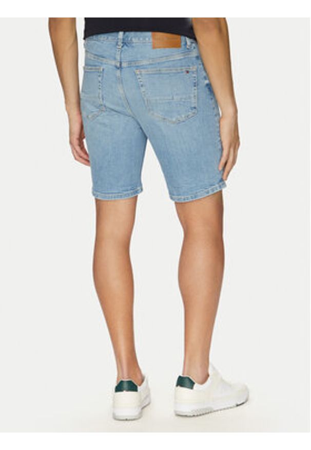 TOMMY HILFIGER - Tommy Hilfiger Szorty jeansowe Brooklyn MW0MW39195 Niebieski Slim Fit. Kolor: niebieski. Materiał: bawełna