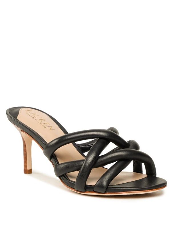 Klapki Lauren Ralph Lauren. Kolor: czarny