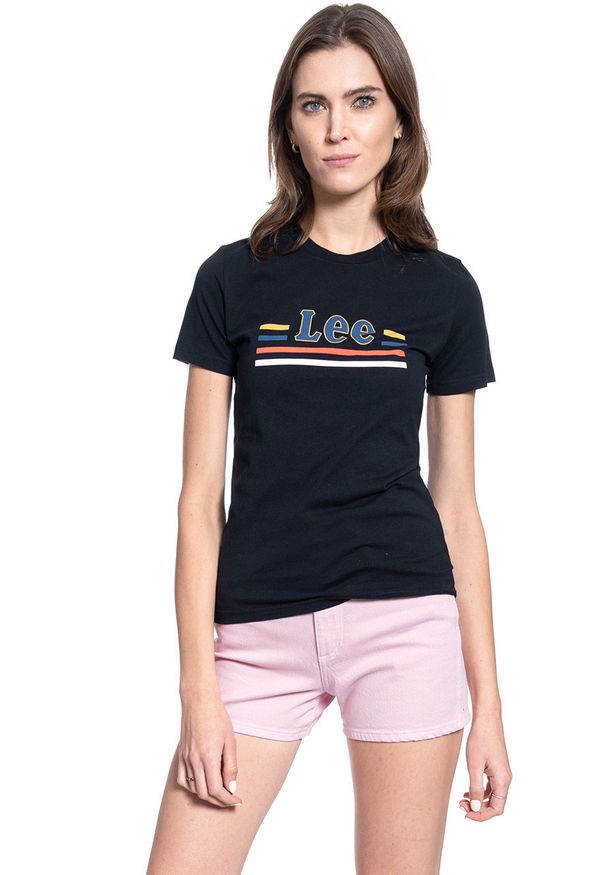 Lee - DAMSKI T-SHIRT LEE ESSENTIAL SLIM TEE BLACK L41HEP01 112108959