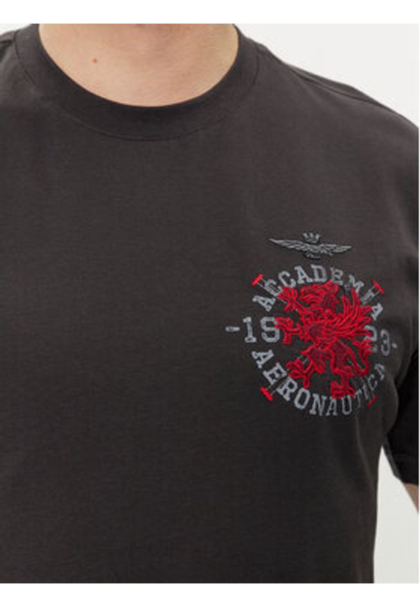 Aeronautica Militare T-Shirt 241TS2201J629 Szary Regular Fit. Kolor: szary. Materiał: bawełna