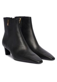 TOMMY HILFIGER - Tommy Hilfiger Botki Th Square Toe Kitten Bootie FW0FW08768 Czarny. Kolor: czarny. Materiał: skóra #3
