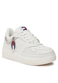 Tommy Jeans Sneakersy Tjw Retro Basket Flatform Charm EN0EN02421 Écru. Materiał: skóra #3