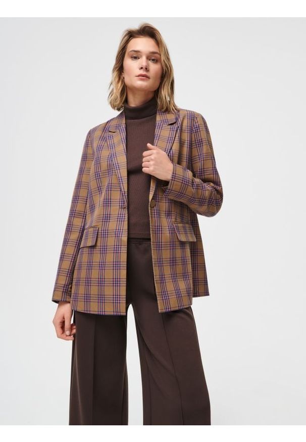 Sinsay - Marynarka w kratę - wielobarwny. Styl: elegancki