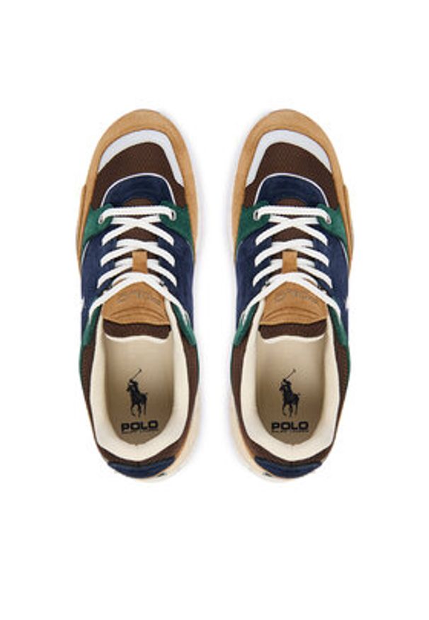 Polo Ralph Lauren Sneakersy Trackstr 250 809973978001 Brązowy. Kolor: brązowy. Materiał: zamsz, skóra