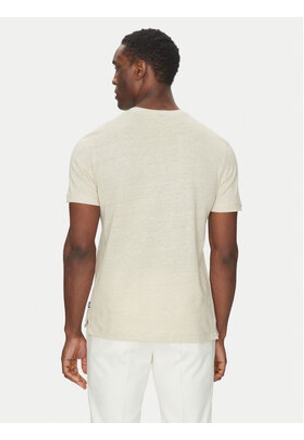 BOSS T-Shirt H-Thompson 28 50537488 Beżowy Regular Fit. Kolor: beżowy. Materiał: bawełna