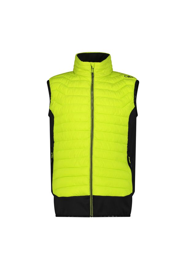 Kurtka bez rękawów hybrydowa CMP. Kolor: czarny, wielokolorowy, zielony. Długość rękawa: bez rękawów