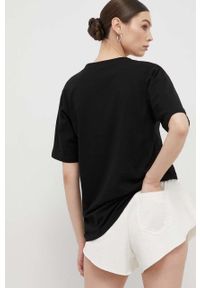 Pinko t-shirt bawełniany kolor czarny. Kolor: czarny. Materiał: bawełna. Długość rękawa: krótki rękaw. Długość: krótkie. Wzór: aplikacja #3