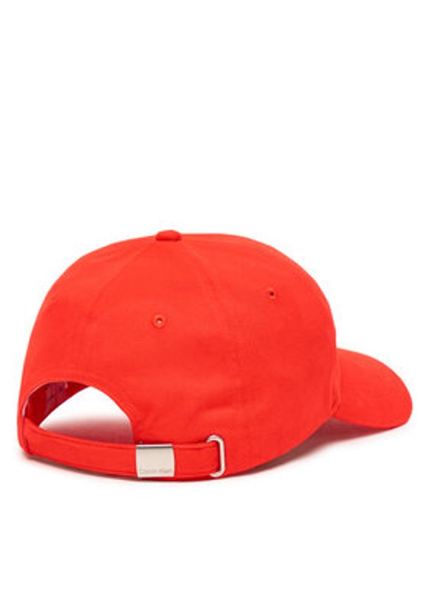 Calvin Klein Czapka z daszkiem Large Monologo LV04D5039G Czerwony. Kolor: czerwony. Materiał: bawełna