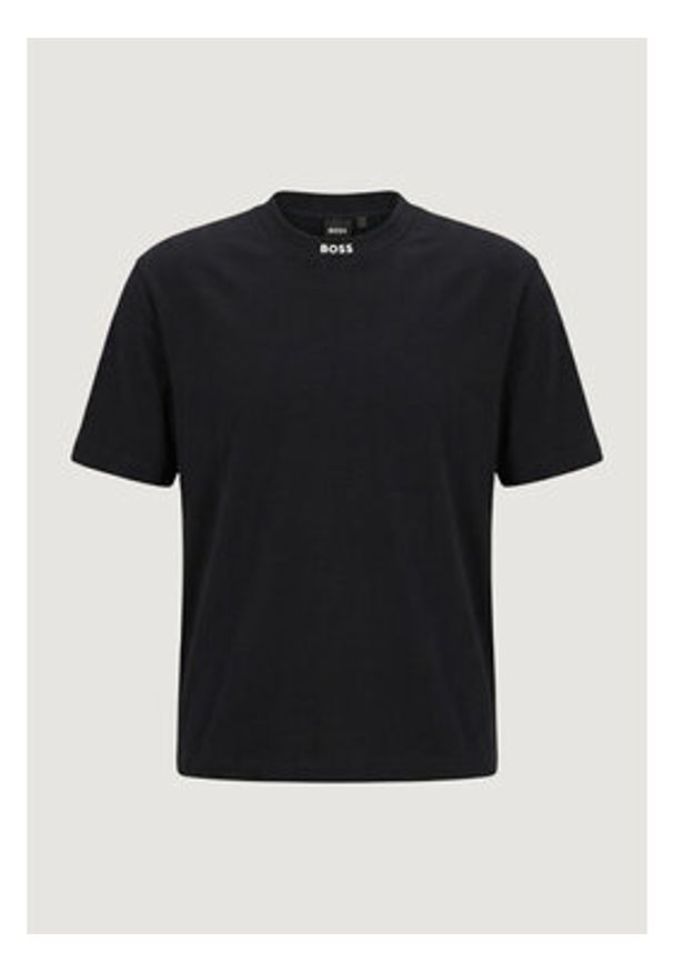 BOSS T-Shirt Tee Collar 50562120 Czarny Relaxed Fit. Kolor: czarny. Materiał: bawełna