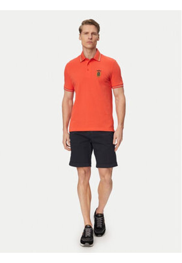 Aeronautica Militare Polo 261PO1914UP00403 Czerwony Regular Fit. Typ kołnierza: polo. Kolor: czerwony. Materiał: bawełna