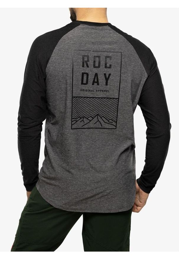 ROCDAY - Koszulka rowerowa MTB męska Rocday Stage Sanitized® z długim rękawem. Kolor: wielokolorowy, czarny, szary. Materiał: jersey. Długość rękawa: długi rękaw. Długość: długie