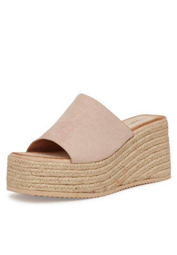 DeeZee Klapki LE601-113 Beżowy. Kolor: beżowy. Materiał: materiał