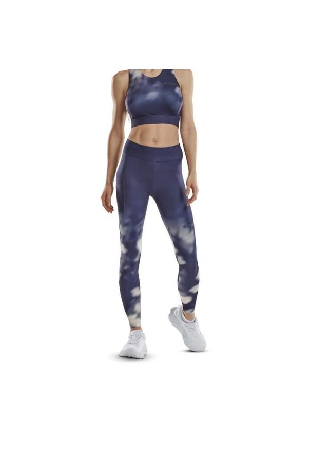 Legginsy sportowe damskie CEP Bloom. Kolor: niebieski