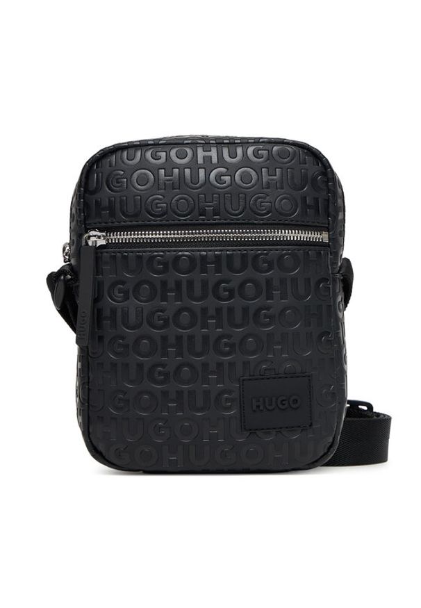 Hugo - HUGO Saszetka 50547249 Czarny. Kolor: czarny. Materiał: skóra