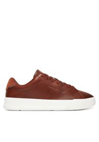 TOMMY HILFIGER - Tommy Hilfiger Sneakersy Th Court Core Cognac FM0FM05729 Brązowy. Kolor: brązowy. Materiał: skóra