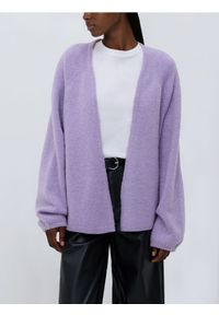Reserved - Kardigan z dodatkiem wełny - lawendowy. Kolor: fioletowy. Materiał: wełna #1