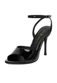 Eva Minge Sandały EO-FLORA-LT1605-6 Czarny. Kolor: czarny. Materiał: skóra, lakier #3