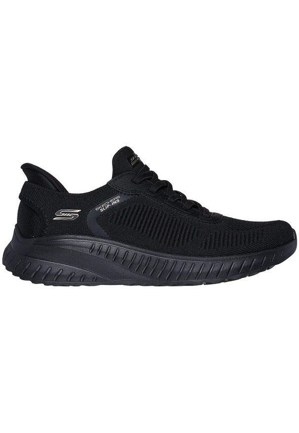 skechers - Adidasy Skechers Bobs Squad Chaos - C, Kobiety. Kolor: czarny. Materiał: materiał, syntetyk, tkanina. Model: Skechers Sport