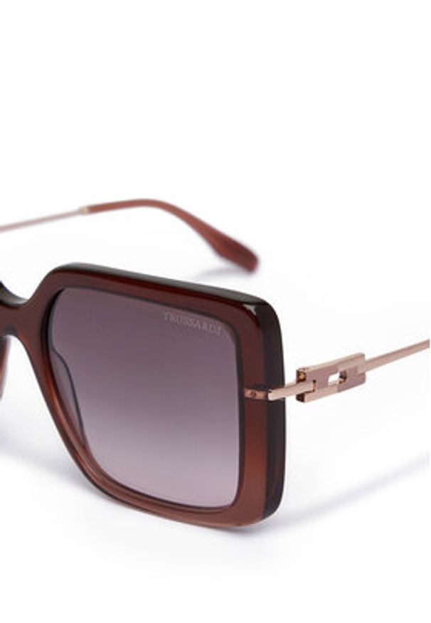 Trussardi Jeans - Trussardi Okulary przeciwsłoneczne TSW9057 Brązowy. Kolor: brązowy