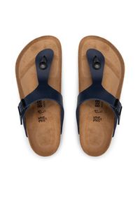 Birkenstock Japonki Gizeh 0143621 Granatowy. Kolor: niebieski. Materiał: skóra