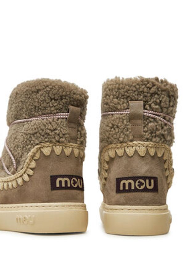 Mou Śniegowce Eskimo Sneaker Bold Scoub Lace FW411012A Szary. Kolor: szary. Materiał: skóra