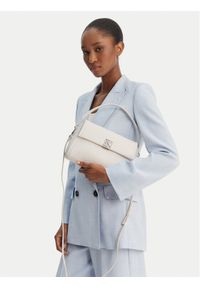 Calvin Klein Torebka Emblem Hw Pebble Shoulder Bag 25 LV04F3425G Biały. Kolor: biały. Materiał: skórzane #1