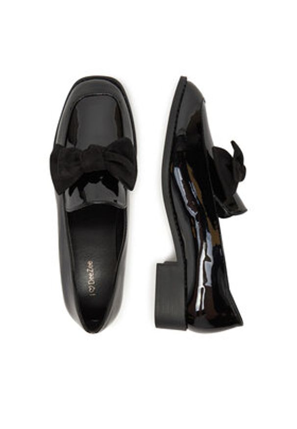 DeeZee Loafersy SQ873-1 Czarny. Kolor: czarny. Materiał: skóra