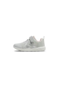 Sneakersy dla dzieci Hummel Actus Recycled. Okazja: na uczelnię. Zapięcie: rzepy. Kolor: szary. Sport: joga i pilates