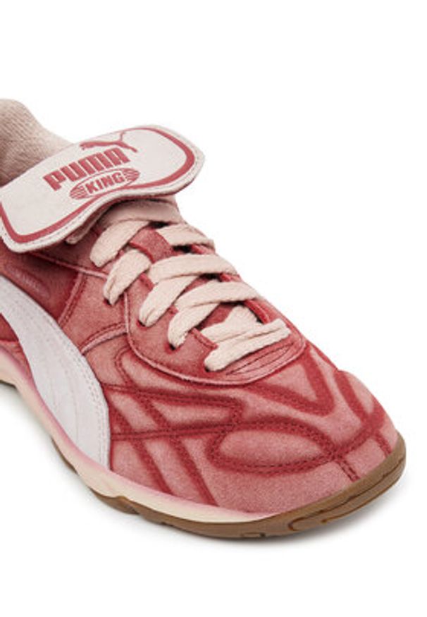 Puma Sneakersy King Indoor The NeverWorn V 402250 01 Bordowy. Kolor: czerwony. Materiał: skóra, zamsz