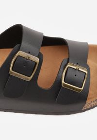 Born2be - Czarne Klapki na Korkowej Podeszwie Kelisa. Kolor: czarny. Styl: elegancki #4