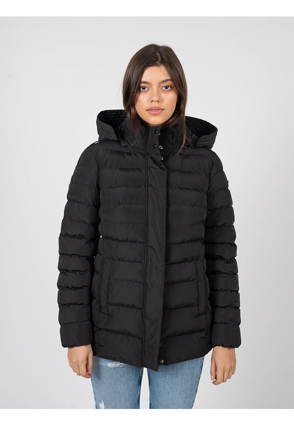 Geox Kurtka "Aneko" | W2628B T2941 | Kobieta | Czarny. Okazja: na co dzień. Kolor: czarny. Materiał: poliester. Styl: sportowy, casual