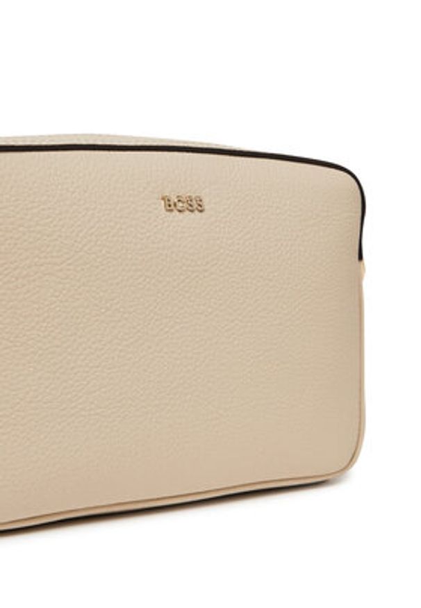 BOSS Torebka 50547733 Beżowy. Kolor: beżowy. Materiał: skórzane