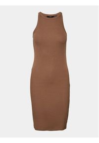 Vero Moda Sukienka codzienna Chloe 10306898 Brązowy Tight Fit. Okazja: na co dzień. Kolor: brązowy. Materiał: bawełna. Typ sukienki: proste. Styl: casual #5