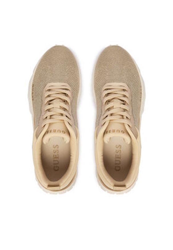 Guess Sneakersy FLPRN3 FAB12 Złoty. Kolor: złoty. Materiał: materiał