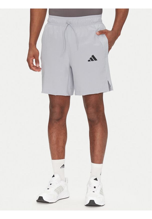 Adidas - adidas Szorty sportowe Tech JM4178 Szary Regular Fit. Kolor: szary. Materiał: syntetyk