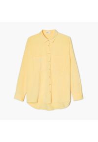 Cropp - Żółta koszula oversize - Żółty. Kolor: żółty