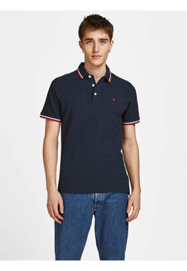 Jack & Jones Komplet koszulek polo Paulos 12191216 Kolorowy Slim Fit. Typ kołnierza: polo. Materiał: bawełna. Wzór: kolorowy