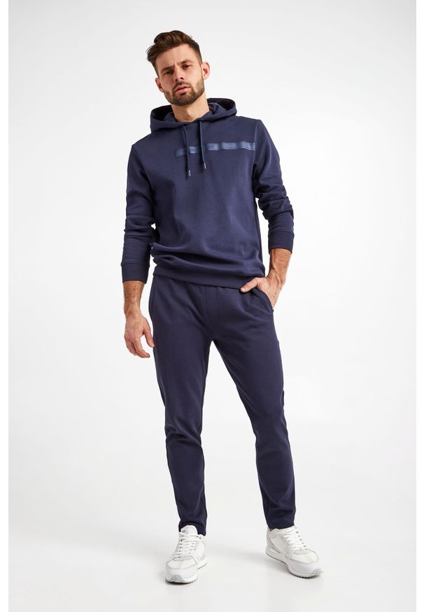 Armani Exchange - BLUZA ARMANI EXCHANGE. Typ kołnierza: kaptur. Długość rękawa: długi rękaw. Długość: długie. Wzór: nadruk